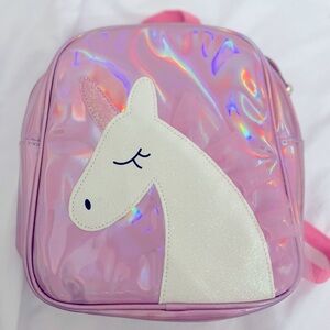 Unicorn Iridescent Pink Girls Backpack